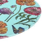 青い淡い色のみすぼらしいケシのデコフローラケシの芸術 カッティングボード (角)