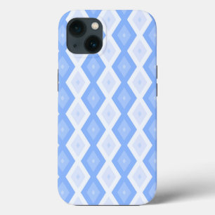 青い淡い色のダイヤモンドパターンCase-Mate iPhoneケース iPhone 13ケース