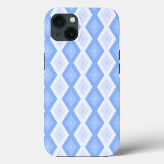 青い淡い色のダイヤモンドパターンCase-Mate iPhoneケース Case-Mate iPhoneケース (裏面)