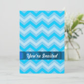 青い淡い色の山形 招待状 (スタンド正面)