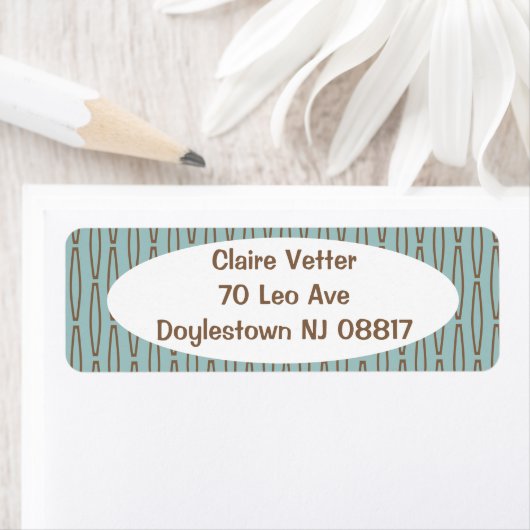 青い淡い色の幾何反復 ラベル (インサイチュ)