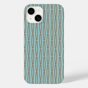 青い淡い色の幾何反復 Case-Mate iPhone 14ケース