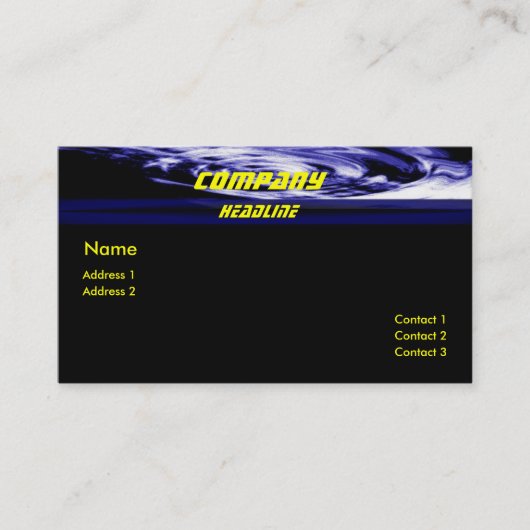 青い渦プロファイルカード 名刺 (正面)