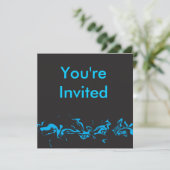 青い渦巻きの招待状 招待状 (スタンド正面)