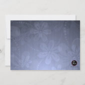 青い渦巻きの誕生日パーティー招待状 招待状 (裏面)