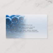 青い渦巻きインテリアデザイナー ユニークな名刺 名刺 (裏面)