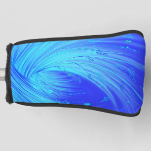 青い渦巻き型と蝶 ゴルフヘッドカバー