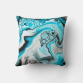 青い渦巻き大理石 クッション (裏面)