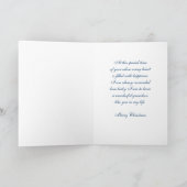 青い渦巻き孫メリークリスマスカード シーズンカード (内部)