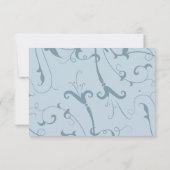 青い渦巻き旋回 – 応答カード 出欠カード (裏面)