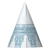 青い渦巻き模様と柱のトガパーティー パーティーハット (裏面)