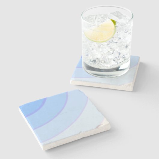 青い渦巻き石コースター ストーンコースター (横)