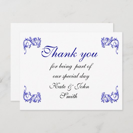 青い渦巻き – ご注意 ポストカード (正面/裏面)