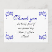 青い渦巻き – ご注意 ポストカード (正面)