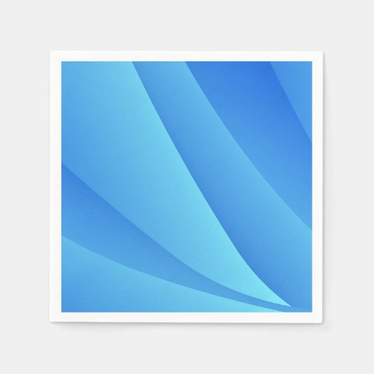 青い渦巻き スタンダードカクテルナプキン (正面)