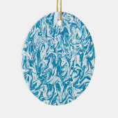 青い渦巻き セラミックオーナメント (右)