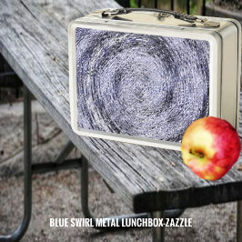 青い渦巻き メタルランチボックス