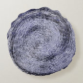 青い渦巻き ラウンドクッション (裏面)