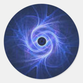 青い渦巻き ラウンドシール