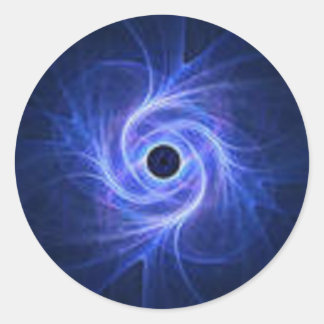 青い渦巻き ラウンドシール