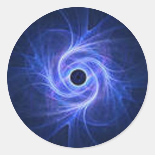 青い渦巻き ラウンドシール (正面)