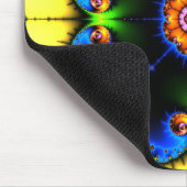 青い渦巻のフラクタルのマウスパッド マウスパッド (コーナー)