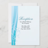 青い渦巻の結婚式招待状(縦) 招待状 (裏面)