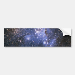 青い渦状銀河の宇宙 バンパーステッカー