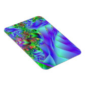 青い渦(フローラ・カラフル抽象芸術) マグネット (右側)