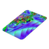 青い渦(フローラ・カラフル抽象芸術) マグネット (左側)