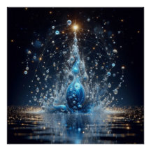 青い湖に湧き上がる純粋で清潔な水の泡