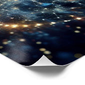 青い湖の上で純粋にきれいな水の泡の中で天使 ポスター (コーナー)