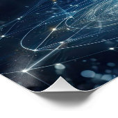 青い湖の中の純粋で清潔な水の泡に天使 ポスター (コーナー)