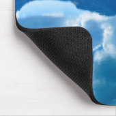 青い湖の風景 マウスパッド (コーナー)