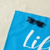 青い湖は人生の方が良パーソナライズされたい ビーチタオル (インサイチュ)