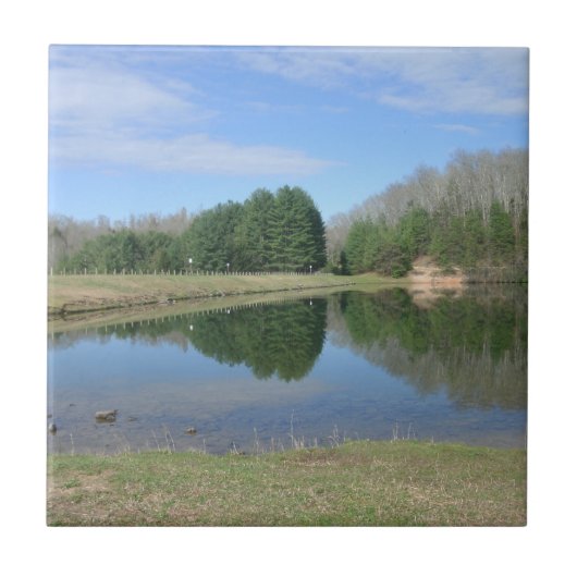 青い湖 タイル (正面)