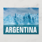 青い湖、氷と空 ポストカード (正面)