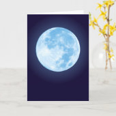 青い満月カード カード (黄色い花)