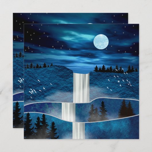 青い滝 (正面/裏面)