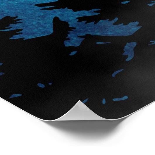 青い滝 ポスター (角)