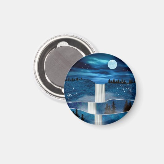 青い滝 マグネット (正面/裏面)