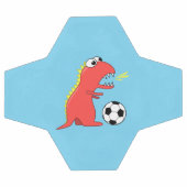 青い漫画おもしろいの恐竜サッカー サッカーボール (フラット)
