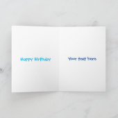 青い漫画のイラストレーション カード (内部)