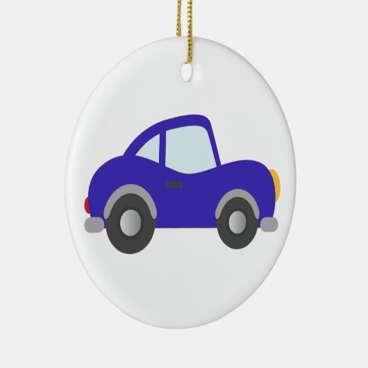 青い漫画のクーペ車 セラミックオーナメント (右)