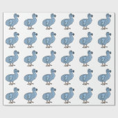 青い漫画のドードーの鳥 ラッピングペーパー (フラット)