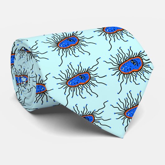 青い漫画の細菌 ネクタイ (ロール)