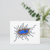 青い漫画の細菌 ポストカード (スタンド正面)