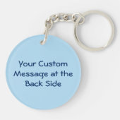 青い漫画の自動車のキーチェーン キーホルダー (裏面)