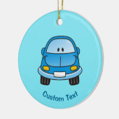 青い漫画の車のセラミックオーナメント セラミックオーナメント (左)