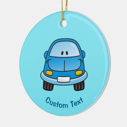 青い漫画の車のセラミックオーナメント セラミックオーナメント (左)